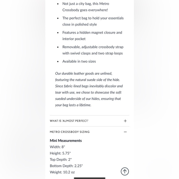 Portland Leather metro mini in Ruby - Picture 9 of 9